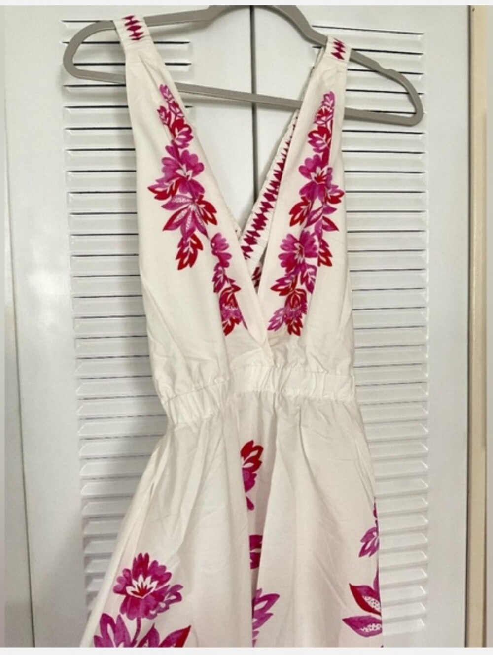 FARM Rio Flowerful Birds Off White Pink Floral Maxi Dress Size XL - Picture 6 of 15
